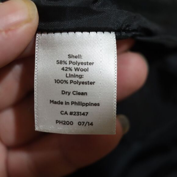 Talbots Red & Black Wool Houndstooth Pencil Skirt 12 Classic Plaid Career Style - Picture 10 of 10